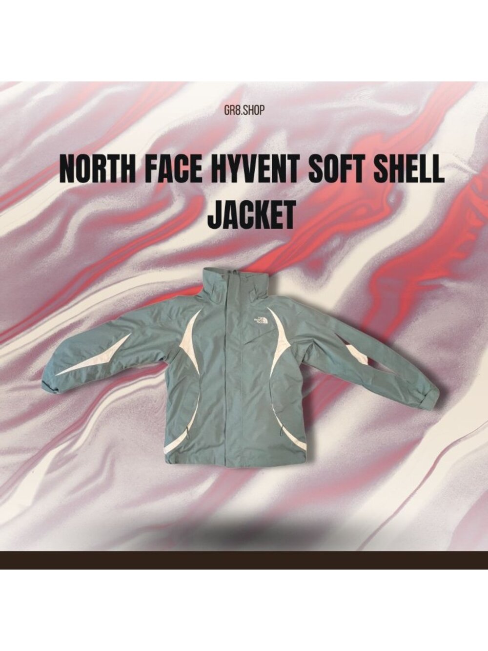 The North Face Womens Hyvent Soft Shell Jacket S Green Waterproof Lightweight